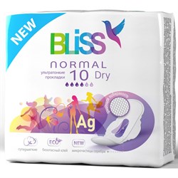 Bliss Гигиенические прокладки Normal Dry ультратонкие 10 шт - фото 12628