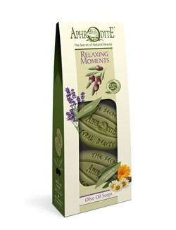 Aphrodite Набор мыла оливкового Время для релакса. 2 куска: с лавандой с ромашкой и календулой  170 гр - фото 13875