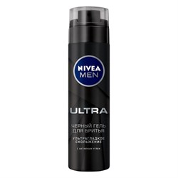 Nivea Гель для бритья Ultra с активным углем 200 мл - фото 15693