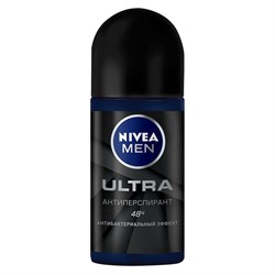 Nivea Дезодорант-шариковый мужской Ultra Антибактериальный эффект 50 мл - фото 15699