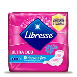 Libresse Гигиенические прокладки Ultra Normal Deo 10 шт с мягкой поверхностью - фото 15700