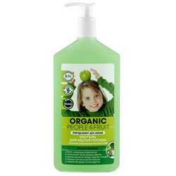 Organic People &amp; Fruit Эко Гель для мытья посуды с органическим зеленым яблоком и киви 500 мл - фото 15785
