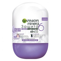 Garnier Дезодорант Защита 6 Весенняя свежесть ролик женский 50 мл - фото 16188