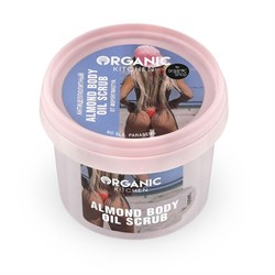 Organic Kitchen Антицеллюлитный миндальный скраб для тела Almond body oil scrub от блогера Анастасии Золотой @sportnastya 100 мл - фото 19026