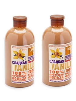 Organic Shop Фрукты Пена для ванн Сладкая ваниль 500 мл, 2 шт - фото 19608