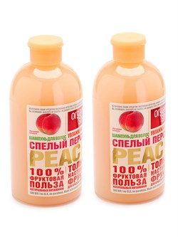 Organic Shop Фрукты Шампунь для волос Спелый персик 500 мл, 2 шт - фото 19615
