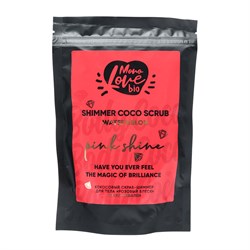 MonoLove bio Кокосовый скраб-шиммер для тела Розовый блеск 150 г - фото 19827