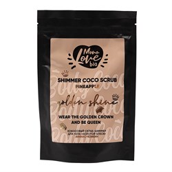 MonoLove bio Кокосовый скраб-шиммер для тела Золотой блеск 150 мл - фото 19828