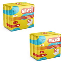 Секреты Лан Набор Прокладки ежедневные на критические дни Me&You (3капли), 10 шт 2 уп - фото 20140