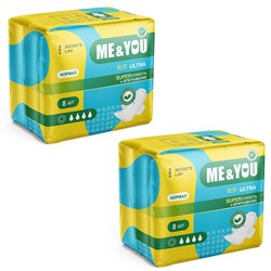 Секреты Лан Набор Прокладки ежедневные на критические дни Me&You (4 капли), 8 шт 2 уп - фото 20141