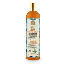 Шампунь для поврежденных волос Восстановление Oblepikha &amp; Kedr Pro-keratin Super Siberica 550 мл - фото 20254