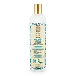 Бальзам для жирных волос Свежесть &amp; detox Mint &amp; Bereza Pro-peptid Super Siberica 550 мл - фото 20257