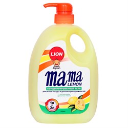 Mama Lemon Гель для мытья посуды и детских принадлежностей лимон 1 л - фото 7286