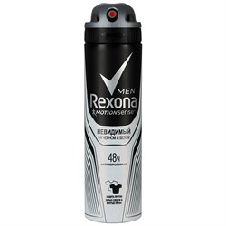 Rexona Антиперспирант Невидимый на черном и белом спрей мужской 150 мл - фото 8059