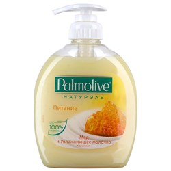 Palmolive Жидкое мыло Натурэль Питание Мед и Увлажняющее молочко 300 мл - фото 8510