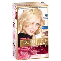 L’Oreal Краска для волос Excellence 01 Супер-осветляющий русый натуральный - фото 8837