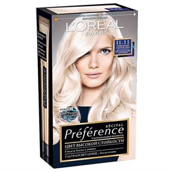 L’Oreal Краска для волос Preference 11.11 Ультраблонд холодный пепельный - фото 8883