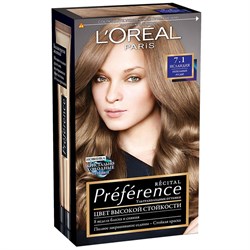 L’Oreal Краска для волос Preference 7.1 Исландия Пепельный русый - фото 8887