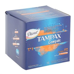 Tampax Compak Тампоны женские гигиенические с аппликатором Super plus duo 16 шт - фото 9094