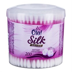 OLA! Silk Sense Ватные палочки 200 шт пластиковая упаковка - фото 9839