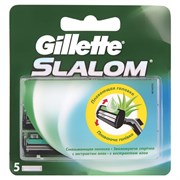 Gillette Slalom Cменные кассеты для бритья со смазывающей полоской 5 шт Gillette Slalom Cменные кассеты для бритья со смазывающей полоской 5 шт
