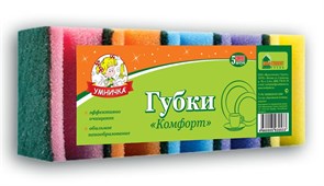 Умничка Губка для посуды Комфорт 5 шт профиль