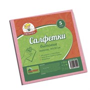 Умничка Салфетки бытовые вискоза 30 х 30 см 5 шт (цвета в асс-те)