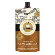 Банька Агафьи Скраб для тела гречишный для упругости кожи, дой-пак 100 мл