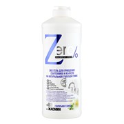ZERO Эко гель для очищения сантехники и кафеля на натуральной голубой глине + жасмин 500 мл