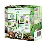 Compliment 5 oils Набор 977 Шампунь против выпадения волос 250 мл + Бальзам-маска укрепляющая 200 мл Compliment 5 oils Набор 977 Шампунь против выпадения волос 250 мл + Бальзам-маска укрепляющая 200 мл